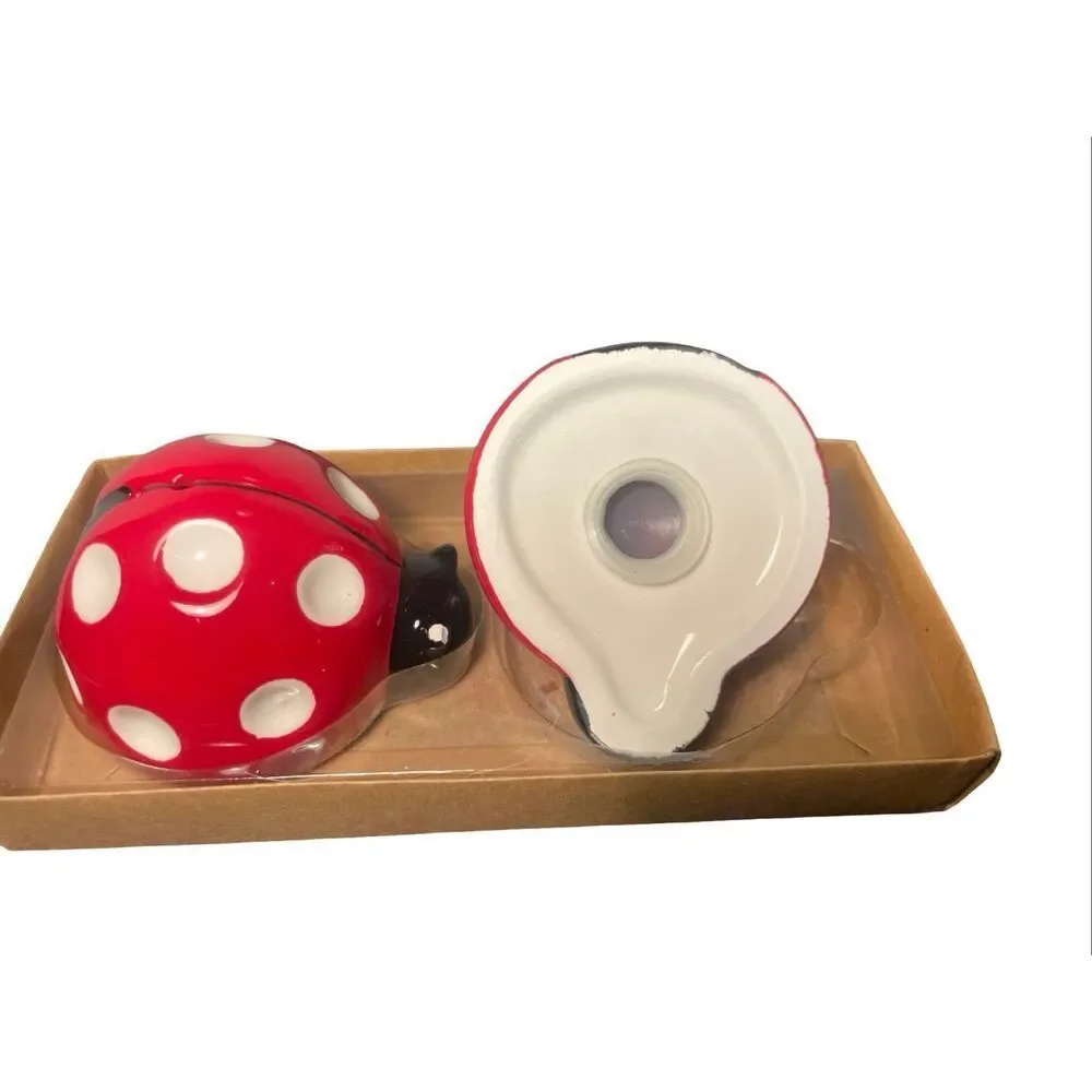 Ladybug Adorable Salt and Pepper Shakers NWT
